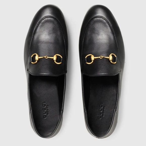 GUCCI Brixton Horsebit Black Leather Foldable Blogger Favorite Celebrity Loafer - Picture 10 of 15